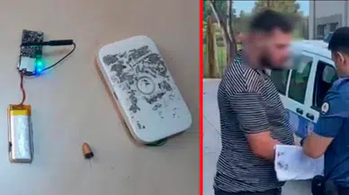 Küçükçekmece'de ehliyet sınavına düzenekle giren aday yakalanarak adli işlem başlatıldı