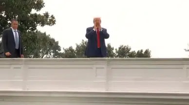 Trump’tan Beyaz Saray çatısından mesaj: “Füzeler… Nükleer füzeler…”