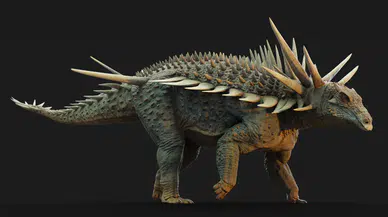 Boynunda dikenimsi uzantılarla zırhlı dinozor keşfedildi