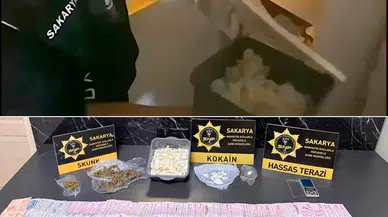 Sakarya'da takibe alınan kişinin kombi dolabından 1 kilo kokain çıktı