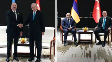 Cumhurbaşkanı Erdoğan ŞİÖ Zirvesi’nde Aliyev ve Paşinyan ile görüştü