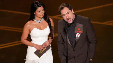 Javier Bardem Oscar sahnesinden seslendi: Savaşa hayır, Filistin'e özgürlük
