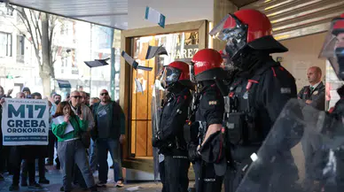 İspanya Bask Bölgesi'ndeki asgari ücret grevinde büyük gerginlik: Yollar kesildi, iş yerleri kapatıldı