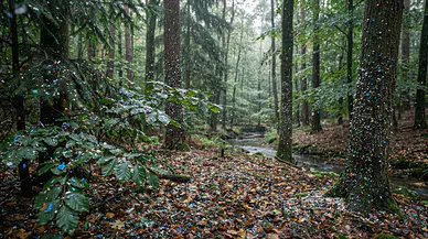 Ormanlar gökyüzünden gelen mikro plastik istilası altında