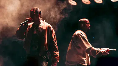 Olimpiyat Stadyumu'nda dünya rekoru provası: Kanye West ve Travis Scott aynı sahnede