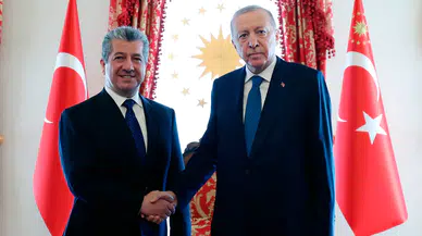 Erdoğan Barzani'yi Dolmabahçe'de ağırladı: Kalkınma Yolu Projesi masada
