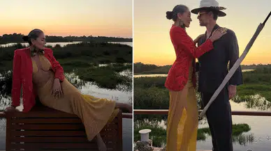 Eda Taşpınar, sevgilisiyle Nil Nehri’nde romantik tura çıktı