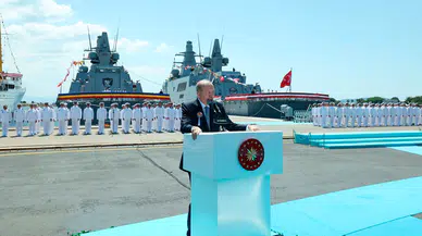Erdoğan’dan savunma sanayisinde 'Mavi Vatan' mesajı: Sahada güçlü olmayan masada değil menüde olur