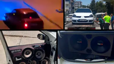 Yüksek sesle müzik açan iki sürücüye 246 bin lira ceza