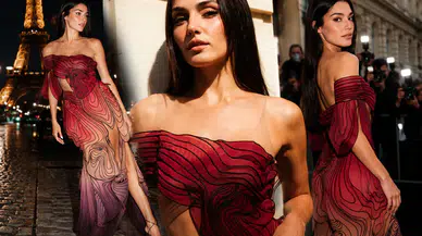 Hande Erçel, Paris Moda Haftası'nda tarzıyla göz kamaştırdı