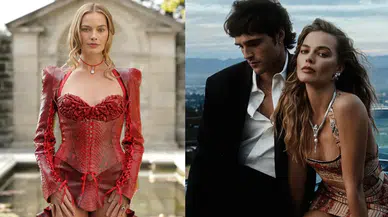 Uğultulu Tepeler tanıtımında dikkat çeken stil: Margot Robbie'yi Türk tasarımcı giydirdi