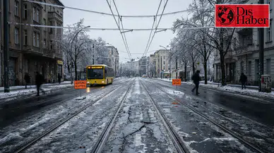 Berlin buz kesti: Tramvaylar durdu, metro hatları felç oldu