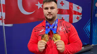 Halterde çifte gurur: Genç millilerden Avrupa'da altın madalya yağmuru