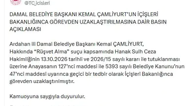 Ardahan'da rüşvet operasyonu: Belediye Başkanı Çamliyurt görevden alındı