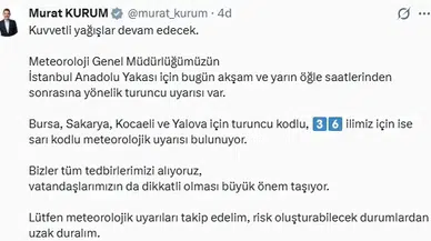 Bakan Kurum'dan kritik uyarı: 41 il için alarm verildi