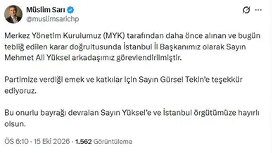 CHP İstanbul'da nöbet değişimi: Yeni il başkanı belli oldu