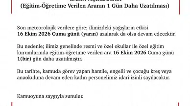 Yalova'da şiddetli yağış engeli: Okullara bir gün daha tatil kararı