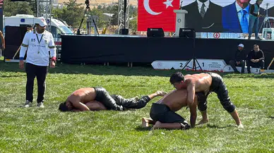 Sincan'da er meydanı kuruldu: 500 pehlivan kıran kırana mücadele etti