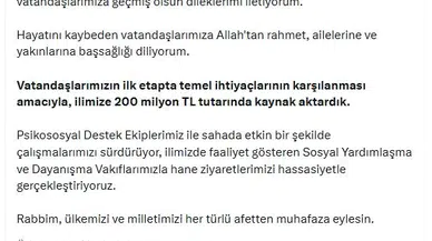 İstanbul'daki sel felaketi için bakanlıktan dev bütçe desteği