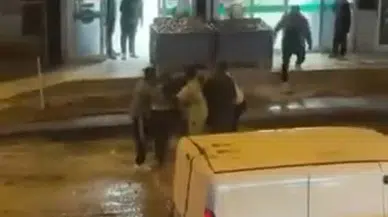 Polatlı'da kaldırım çalışması kavgayla kesildi: O anlar saniye saniye kaydedildi