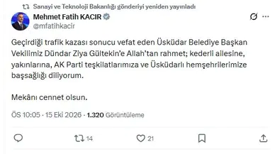 Üsküdar'ı yasa boğan kaza: Bakan Kacır'dan taziye mesajı