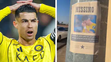 Al Hilal taraftarları Ronaldo'yla dalga geçti: Riyad sokakları "Kayıp aranıyor, aşırı ağlama sorunu var" afişleriyle doldu