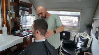 İstanbul’dan Hopa’ya uzanan sıra dışı yolculuk: Berber koltuğunu karavana taşıdı