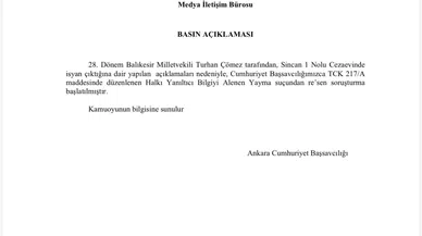Ankara Cumhuriyet Başsavcılığı'ndan Turhan Çömez'e soruşturma