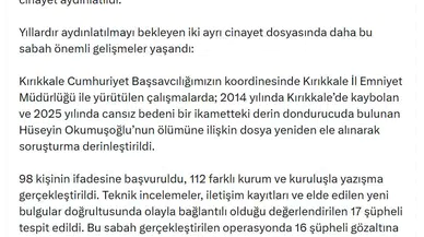 Faili meçhul dosyalarda sonuç: 4 ayda 35 cinayet aydınlatıldı