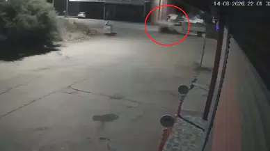 Polatlı’da motosiklet sürücüsünün öldüğü çarpışma güvenlik kamerasında