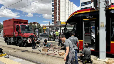 Kayseri'de tramvayın altında kalan kadın ağır yaralandı
