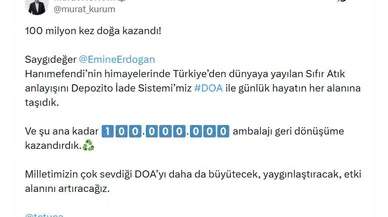 DOA sistemi 100 milyon ambalaj eşiğini aştı