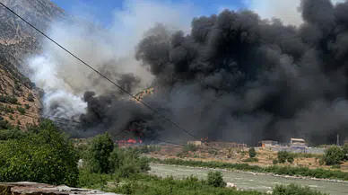 Hakkari'de karakolun hurdalığında yangın paniği