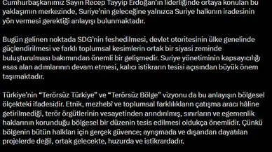 Ankara'dan Şam'a kapsayıcılık vurgusu: Suriye'nin geleceği Suriye halkının iradesiyle şekillenecek