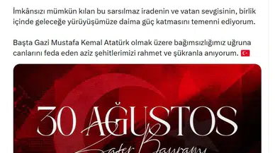 Emine Erdoğan'dan 30 Ağustos Zafer Bayramı paylaşımı