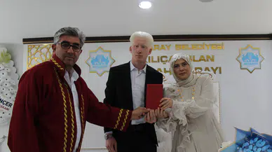 Aksaray'da golbol sahasında başlayan aşk: Görme engelli çiftin mutlu günü