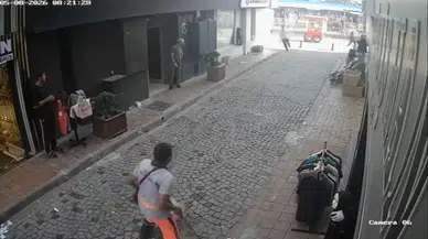 Fatih’te şüpheliye karşı esnaf ve temizlik görevlisinden anlık müdahale