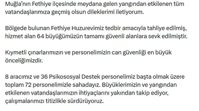Fethiye'de alevler huzurevine sıçramadan tahliye: 64 yaşlı güvenli bölgelere taşındı