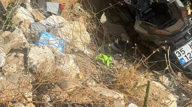 Tire'de motosiklet şarampole devrildi: Sürücü öldü