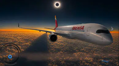 Güneş tutulmasını 10 bin metrede izletecekler