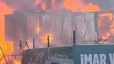 Gebze’de şantiye konteynerindeki yangın iki iş yerine sıçradı