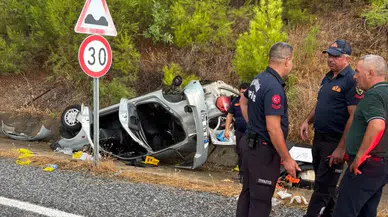 Efeler’de otomobil takla attı: 1 ölü, 4 yaralı