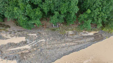 Giresun’da selde kaybolan dayı ve yeğen aranıyor
