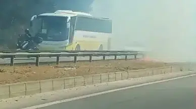 Bursa’da anız yangını kara yolunda trafiği aksattı