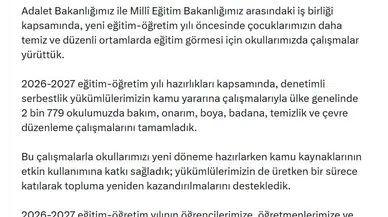 Okullarda yeni dönem hazırlığı: Denetimli serbestlikten dev destek