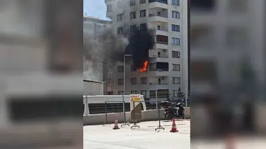 Şanlıurfa'da korku dolu anlar: 8 katlı apartmanda alevler yükseldi