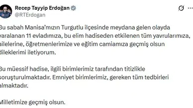 Cumhurbaşkanı Erdoğan'dan Turgutlu'daki üzücü olay için ilk açıklama