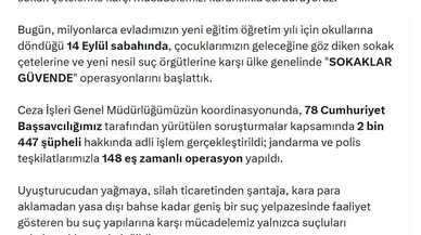 Adalet Bakanlığı'ndan suç örgütlerine büyük darbe: 78 ilde eş zamanlı operasyon
