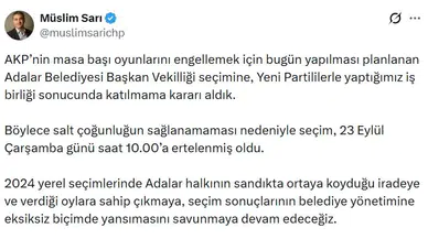Adalar Belediyesi'nde kritik hamle: CHP'den seçim boykotu kararı