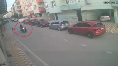 Bursa'da yürekleri ağza getiren kaza: Küçük çocuğa motosiklet çarptı